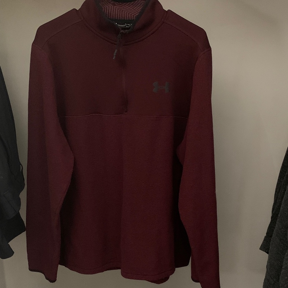 Men’s Under Armour Burgundy Half-Zip Pullover Cold Gear XL